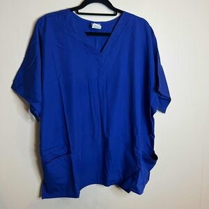 Cherokee Unisex XXL Royal Blue V Neck Scrub Top